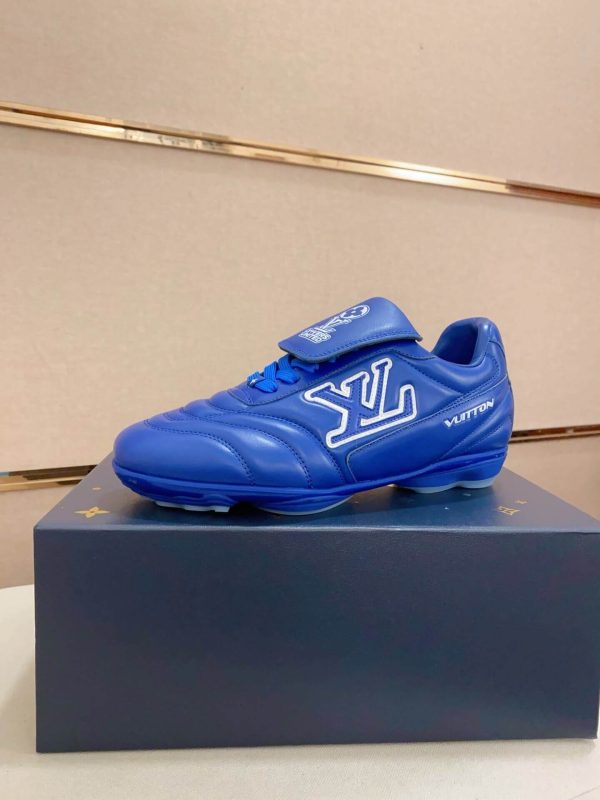 Louis Vuitton LV Blue Footprint Soccer Sneaker