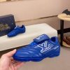 Louis Vuitton LV Blue Footprint Soccer Sneaker