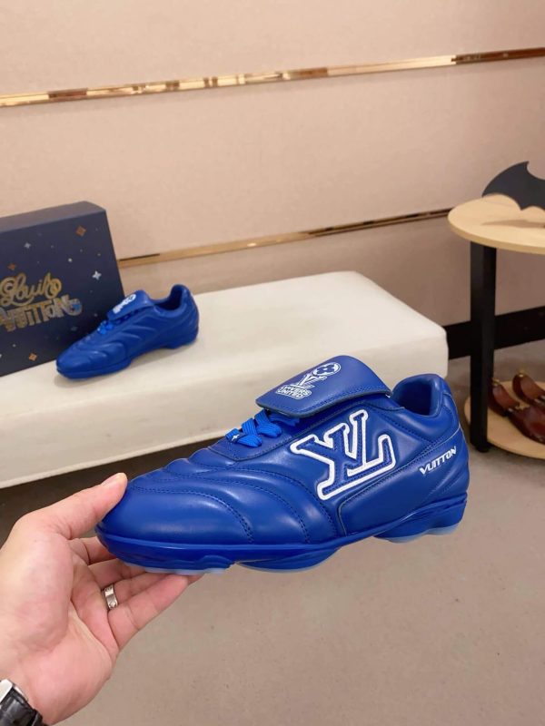 Louis Vuitton LV Blue Footprint Soccer Sneaker