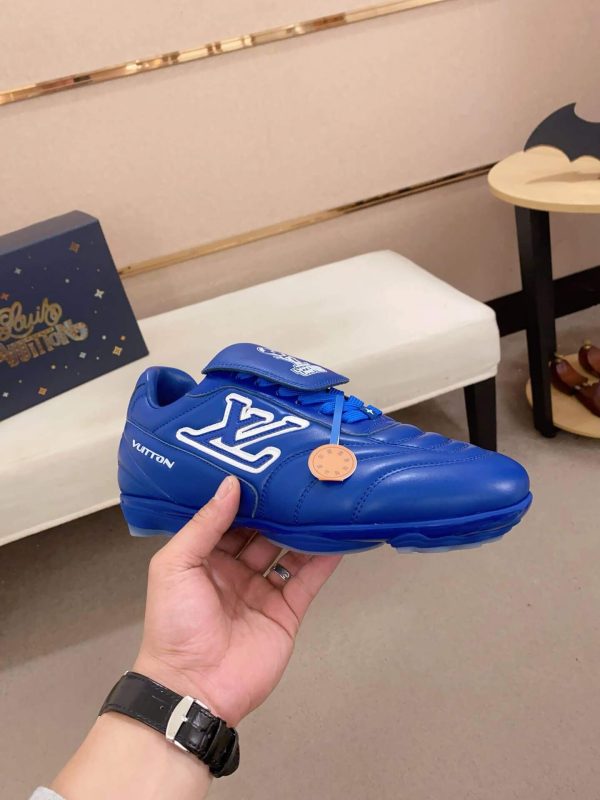 Louis Vuitton LV Blue Footprint Soccer Sneaker