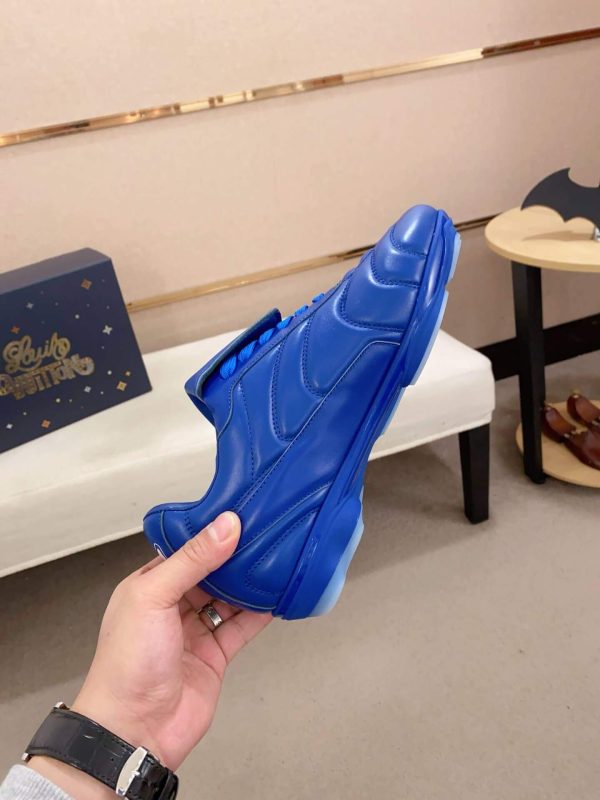 Louis Vuitton LV Blue Footprint Soccer Sneaker