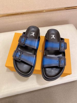 LV Venice Mule in Blue Smooth Leather