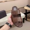 Valentino Garavani VLogo Sandals in Brown Leather