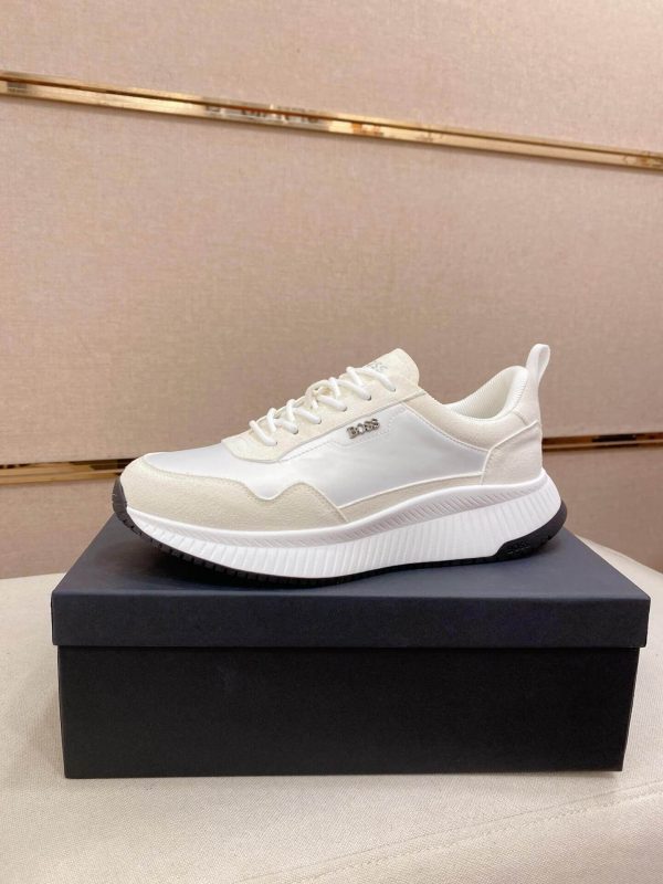 BOSS TTNM EVO White Trainers with Ribbed Sole