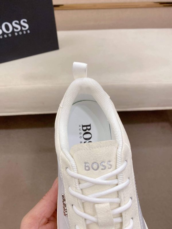 BOSS TTNM EVO White Trainers with Ribbed Sole
