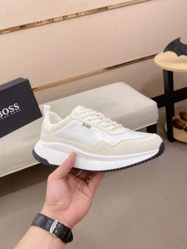 BOSS TTNM EVO White Trainers with Ribbed Sole