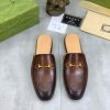 darkbrownleatherGucciPrincetownmule_10 Gucci Brown Leather Princetown Slipper with Horsebit