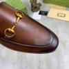 darkbrownleatherGucciPrincetownmule_7 Gucci Brown Leather Princetown Slipper with Horsebit