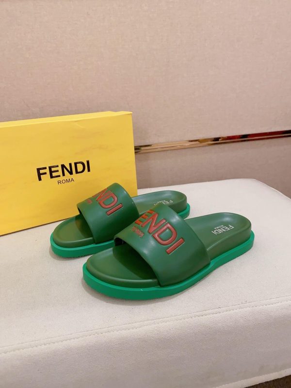 Fendi Roma Slides Green
