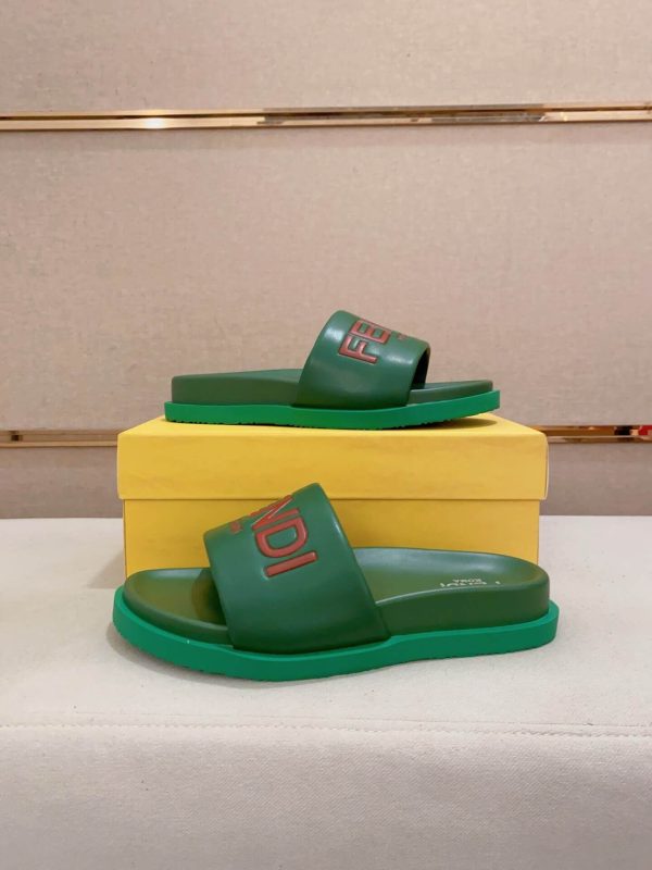 Fendi Roma Slides Green