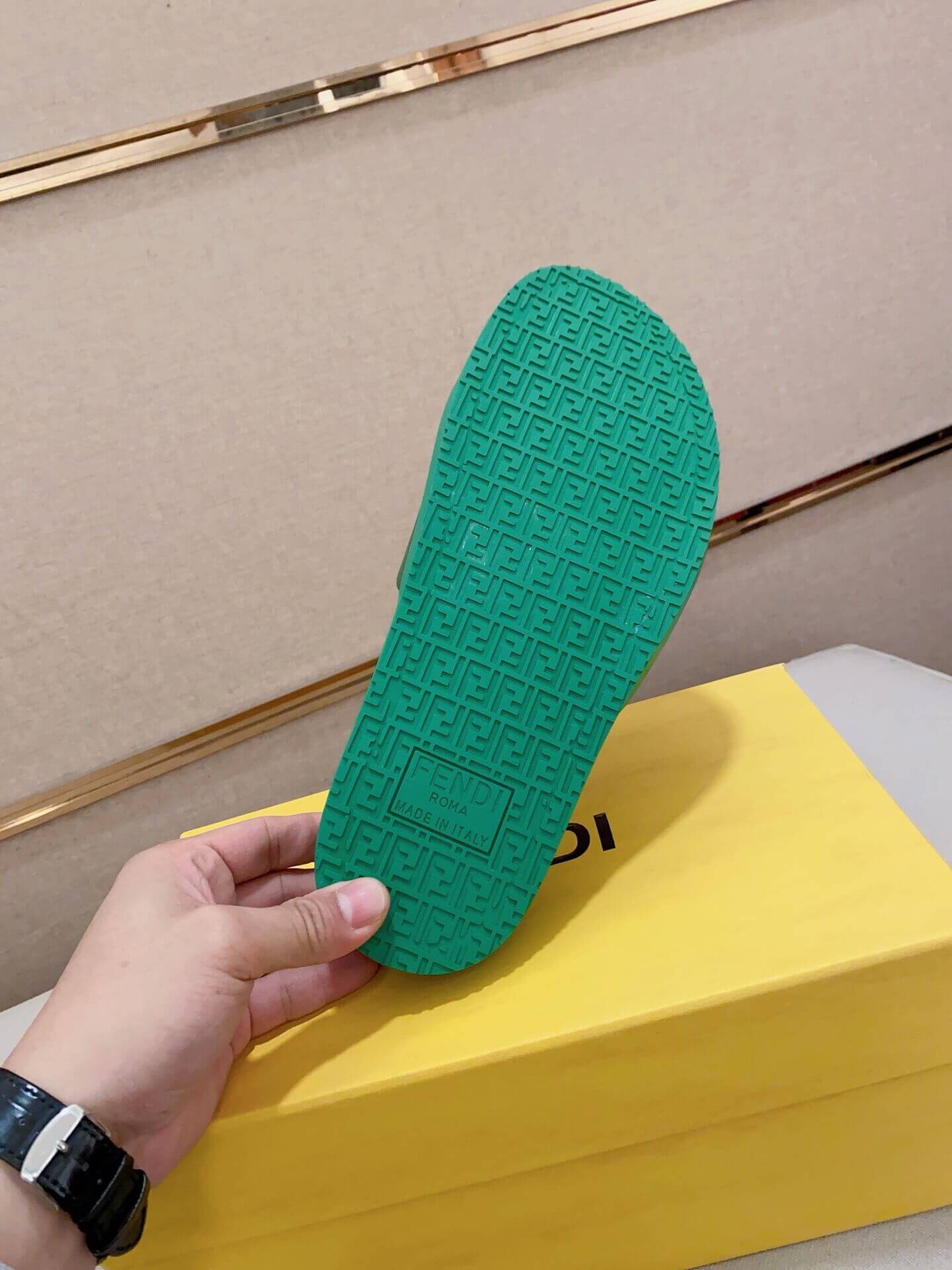 Fendi Roma Slides Green 6 Fendi Roma Slides Green - Image 6