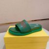 Fendi Roma Slides Green
