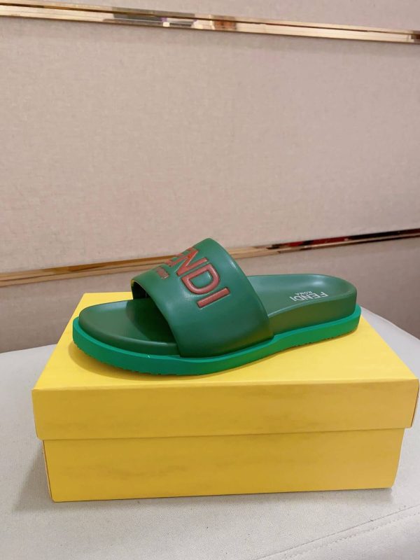 Fendi Roma Slides Green