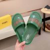Fendi Roma Slides Green
