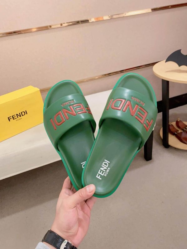 Fendi Roma Slides Green