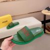 Fendi Roma Slides Green
