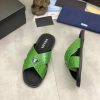 Prada Green Crocodile Leather Crisscross Sandals