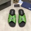 Prada Green Crocodile Leather Crisscross Sandals