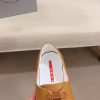 Prada Brown Leather Lace-Up Loafer