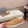 Prada Brown Leather Lace-Up Loafer