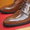 Louis Vuitton Brown Patent Leather Oxford Shoes