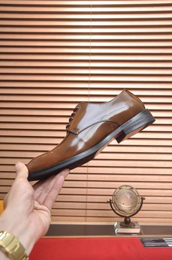 Louis Vuitton Brown Patent Leather Oxford Shoes