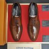 Louis Vuitton Brown Patent Leather Oxford Shoes