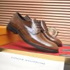 Louis Vuitton Brown Patent Leather Oxford Shoes