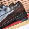 Prada Brown Formal Lace-Up Shoes with Minimalist Brogue Detailing