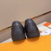 LOUIS VUITTON Luxembourg Sneaker in Black Monogram Embossed Leather