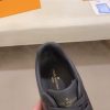 LOUIS VUITTON Luxembourg Sneaker in Black Monogram Embossed Leather