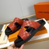louisvuittonsandalsmen_3 LV Orange Damier Infini Leather Mule
