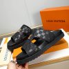 LV Black Damier Infini Leather Mule