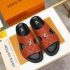 louisvuittonsandalsmen_6 LV Orange Damier Infini Leather Mule