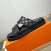 LV Black Damier Infini Leather Mule