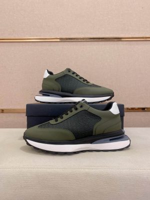 BOSS Mixed Materials Black Trainer with Knit Upper