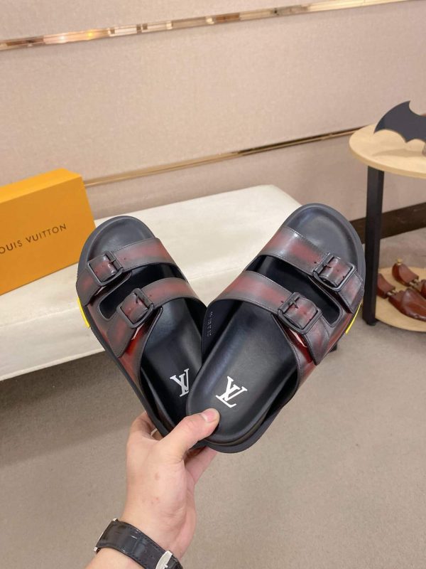 LV Venice Mule in Burgundry Smooth Leather