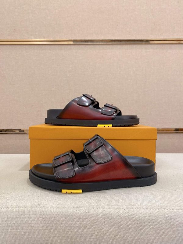 LV Venice Mule in Burgundry Smooth Leather