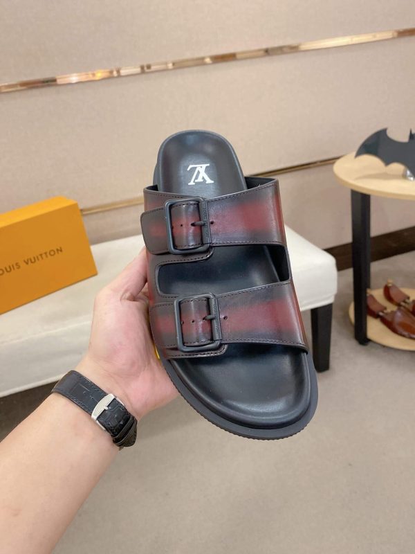 LV Venice Mule in Burgundry Smooth Leather