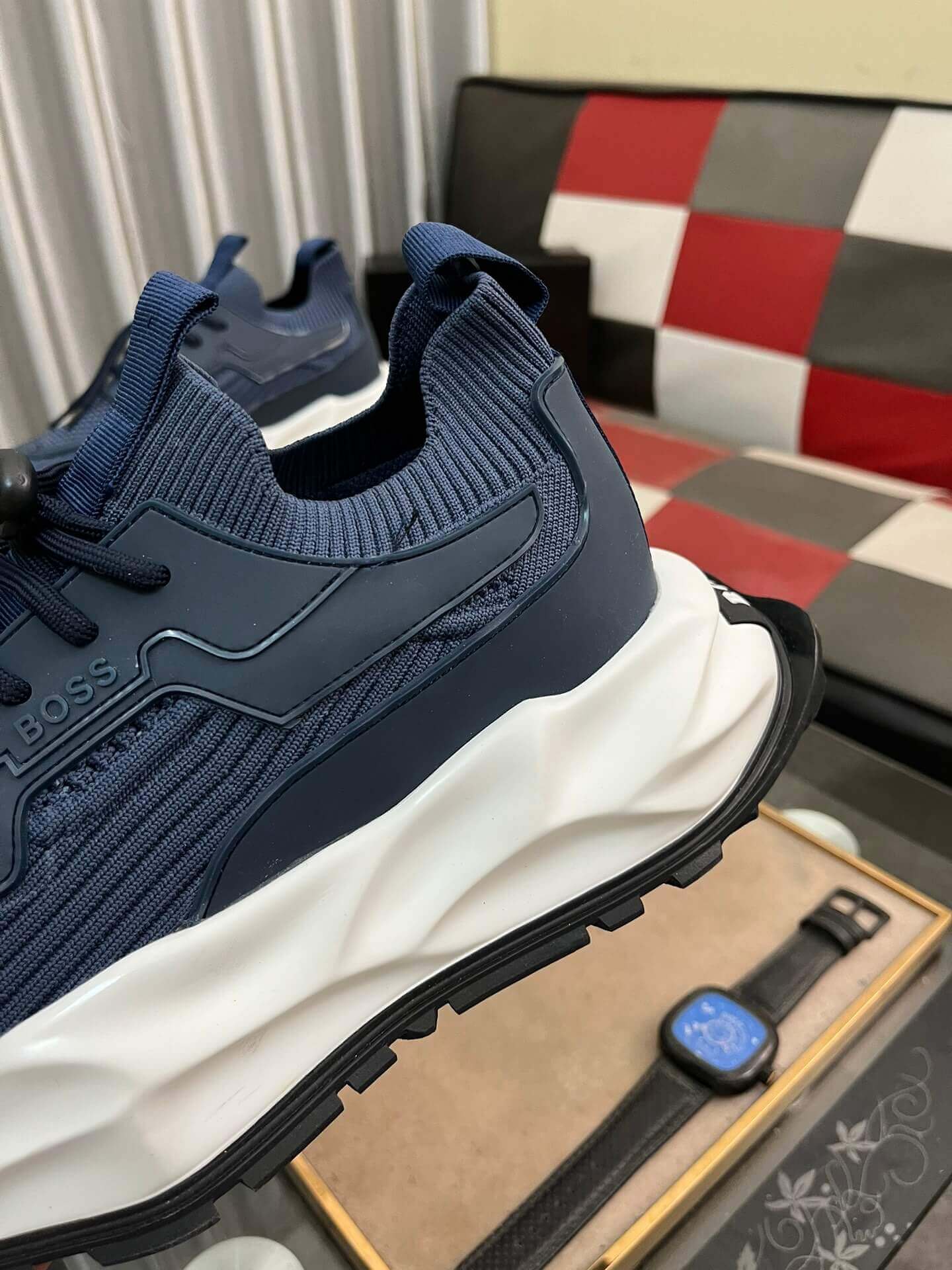 Boss Blue TTNM EVO Trainer with Knitted Uppers 2 Boss Blue TTNM EVO Trainer with Knitted Uppers - Image 2