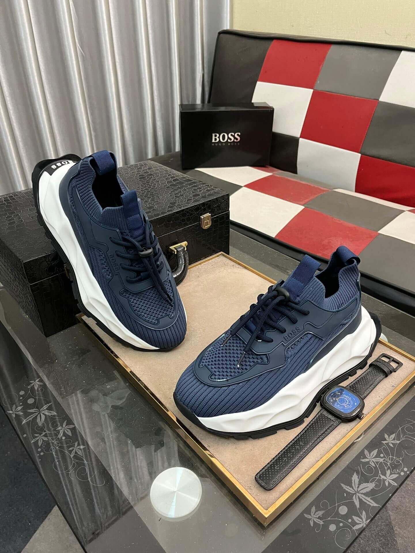 Boss Blue TTNM EVO Trainer with Knitted Uppers 9 Boss Blue TTNM EVO Trainer with Knitted Uppers - Image 9