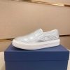 Dior Silver Quilted Cannage Calfskin Slip-On Sneaker