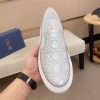 Dior Silver Quilted Cannage Calfskin Slip-On Sneaker