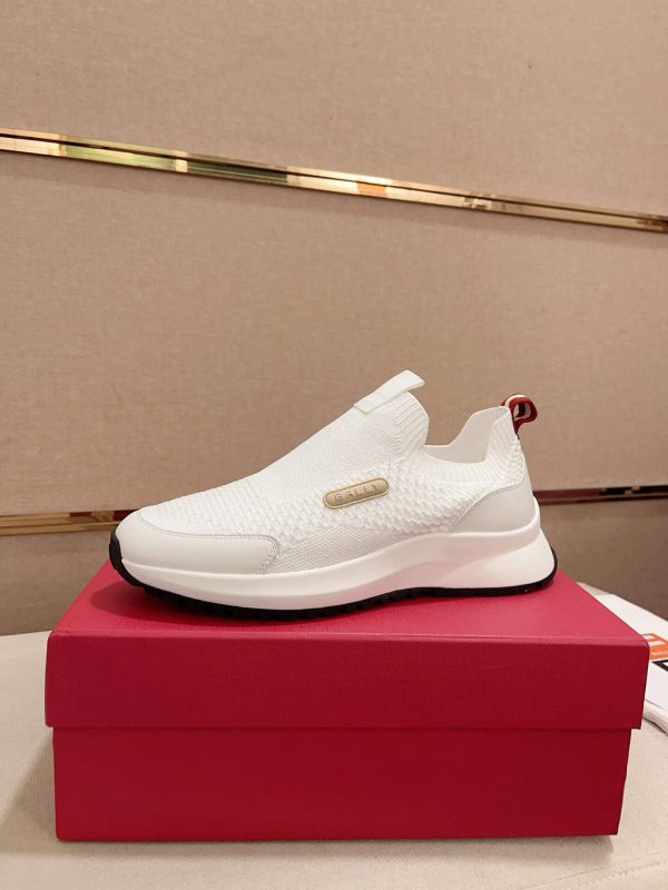 Bally Dewan Outline Sneaker In White Knit