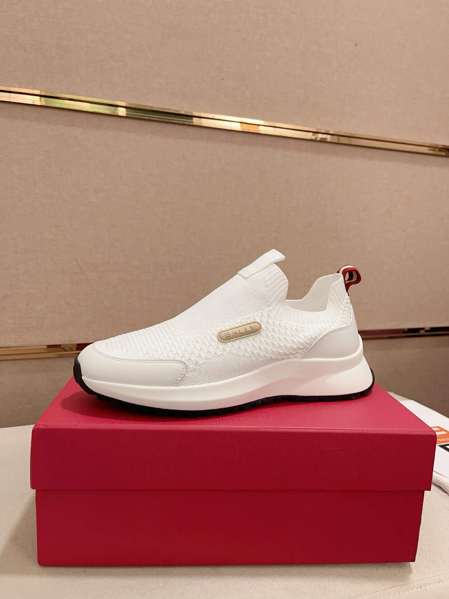 Bally Dewan Outline Sneaker In White Knit 8 Bally Dewan Outline Sneaker In White Knit - Image 8