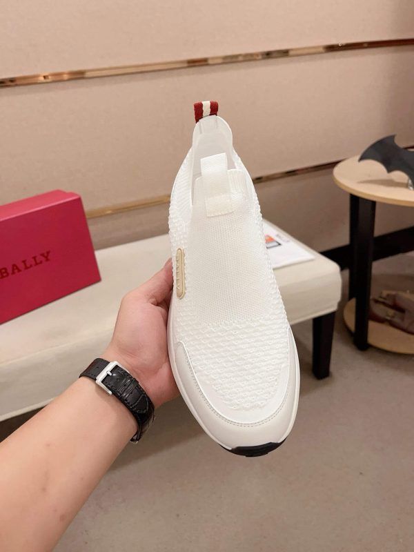 Bally Dewan Outline Sneaker In White Knit