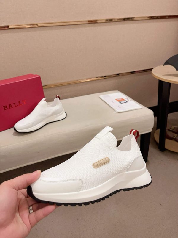 Bally Dewan Outline Sneaker In White Knit