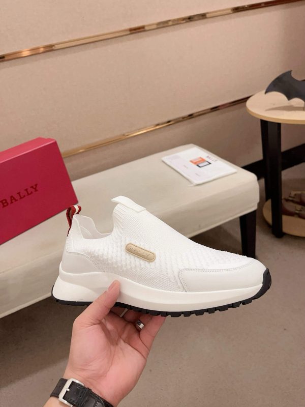 Bally Dewan Outline Sneaker In White Knit