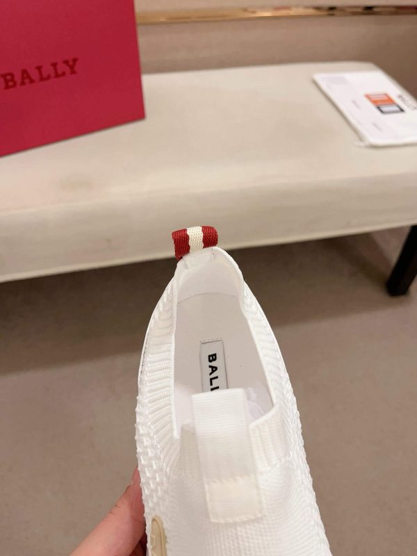 Bally Dewan Outline Sneaker In White Knit