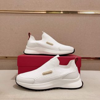 Bally Dewan Outline Sneaker In White Knit